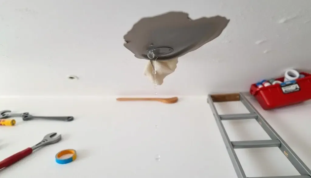 DIY repairs for leaking pipe in ceiling