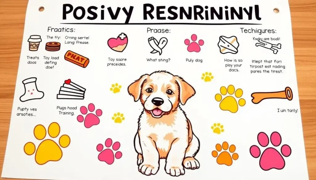 Positive reinforcement in puppy training techniques table