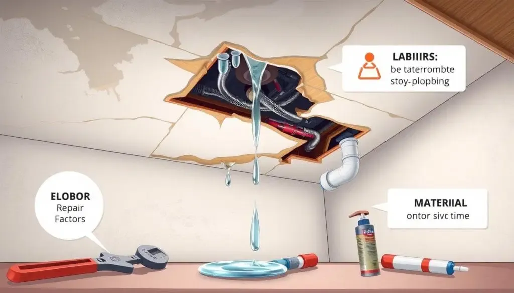 Understanding plumbing repair costs for ceiling leak repair