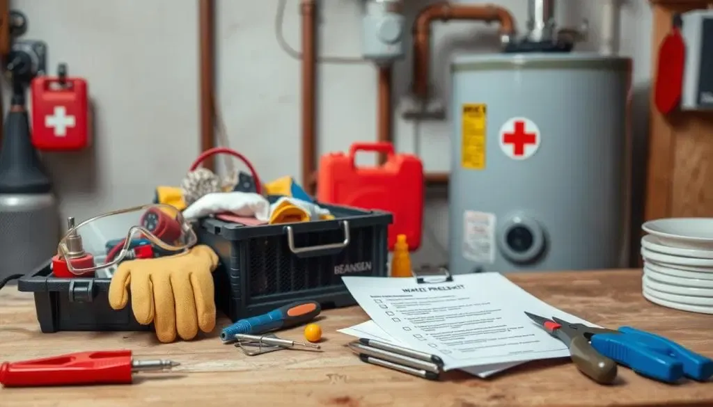 safety precautions resetting hot water heater