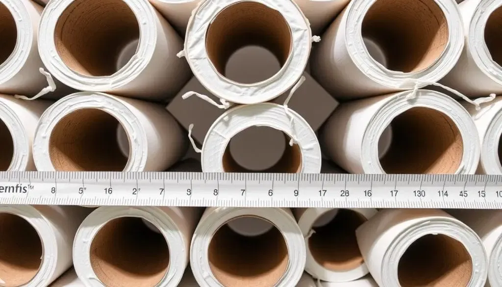 toilet paper tube length