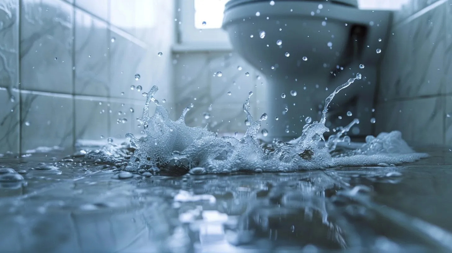can a clogged toilet cause a leak