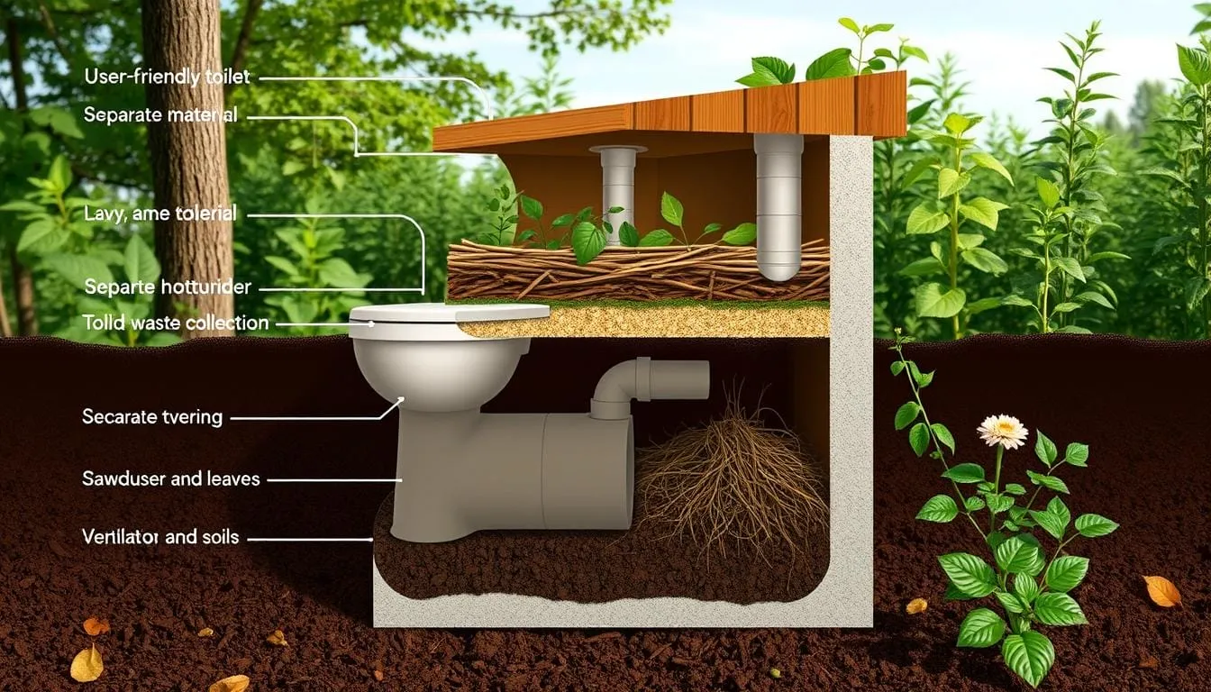 how does a composting toilet work
