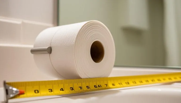 how long is a toilet paper roll tube in inches