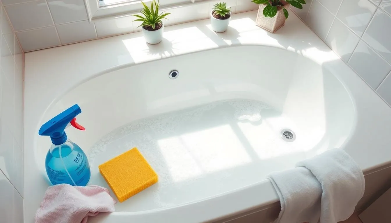 how to clean acrylic bathtub