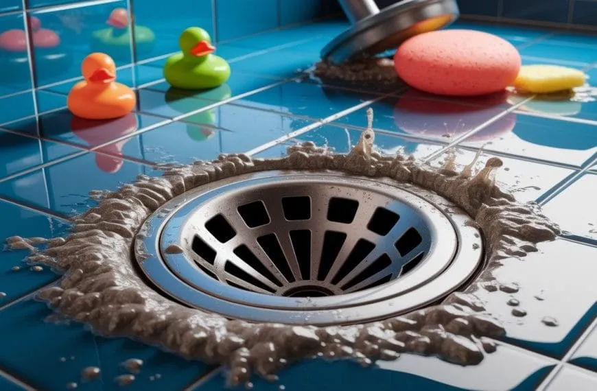 how to clear a clogged drain with standing water