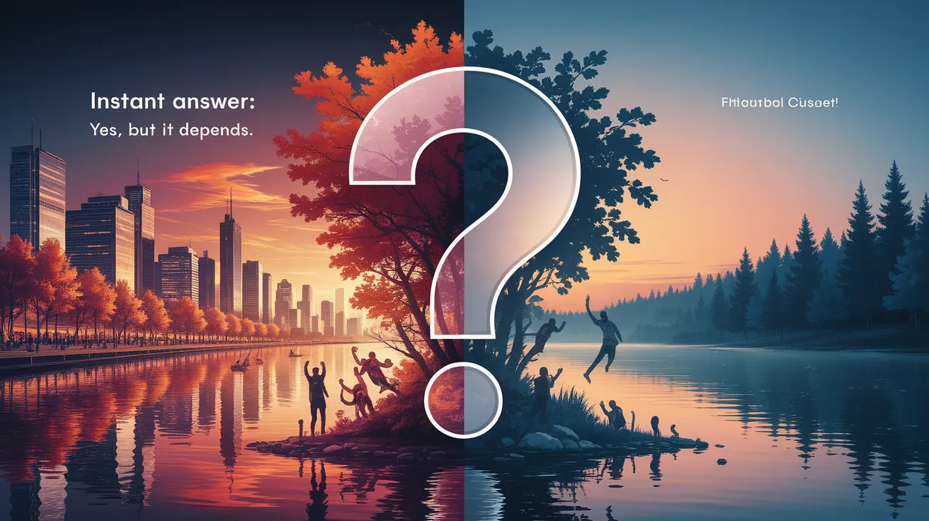 A conceptual illustration representing Instant Answer: Yes, But It Depends. Visualize the main ideas: . Creative but clear representation of the concept. Style: photorealistic. high quality, detailed, professional, clean composition, good lighting, sharp focus, well-composed. high quality, professional, detailed, well-composed