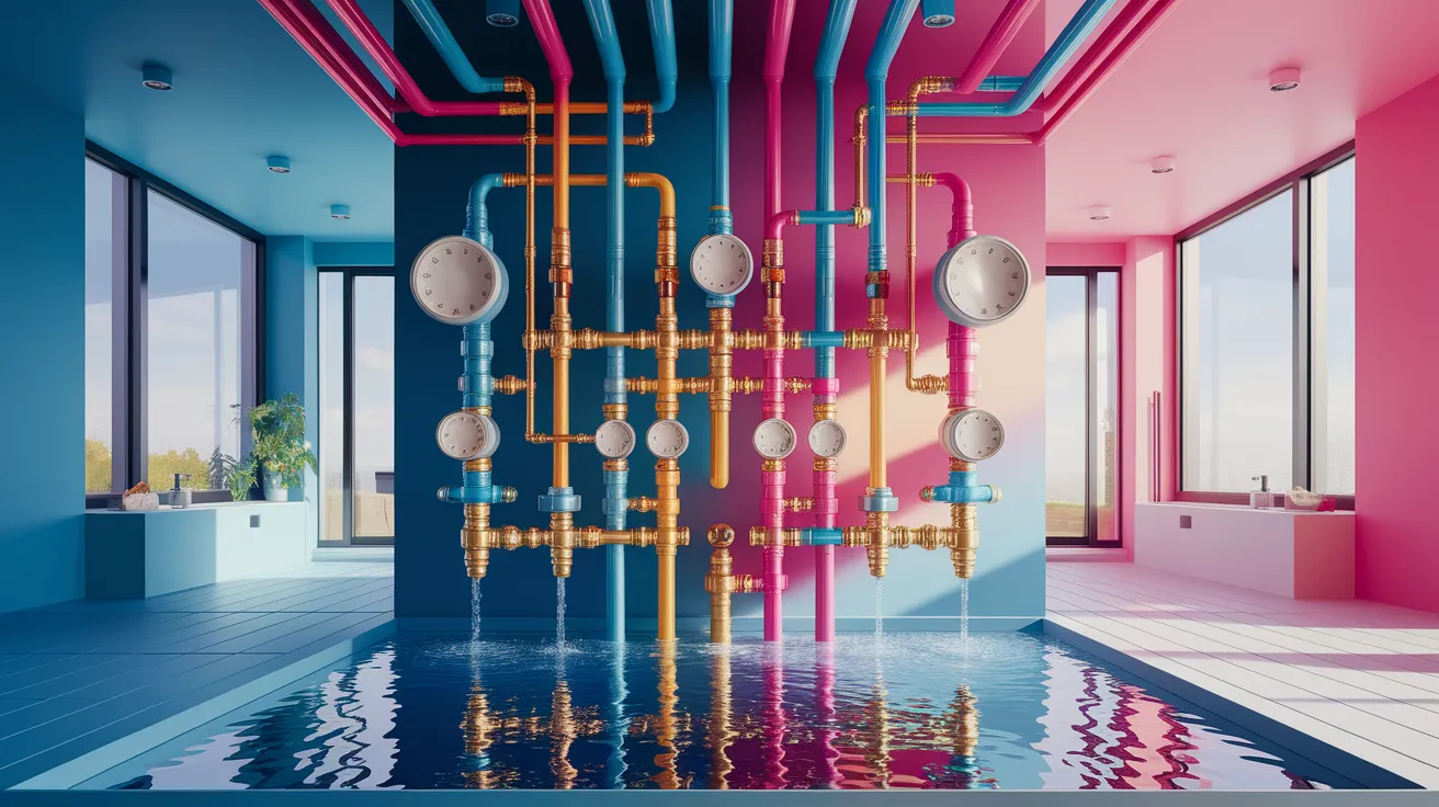 A conceptual illustration representing Introduction - The Secret Behind Seamless Plumbing. Visualize the main ideas: . Creative but clear representation of the concept. Style: photorealistic. high quality, detailed, professional, clean composition, good lighting, sharp focus, well-composed. high quality, professional, detailed, well-composed